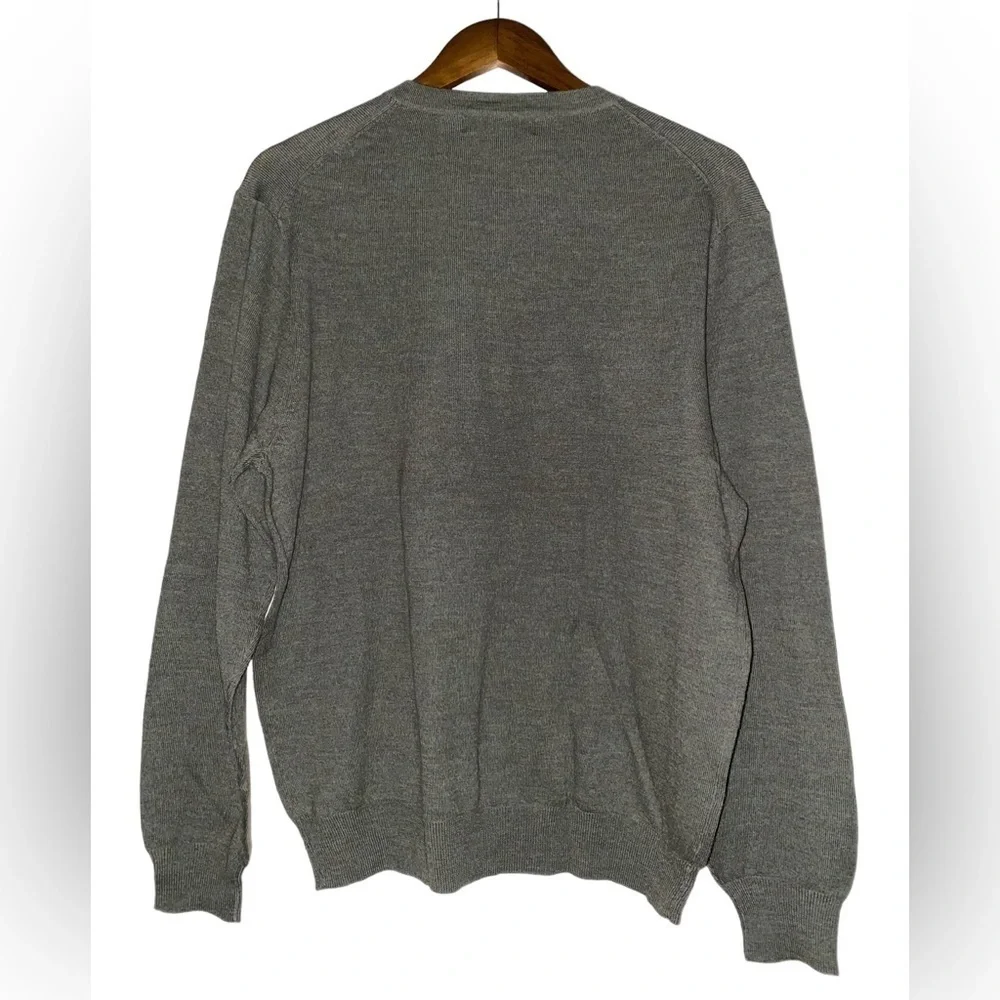 David & Squire Extra Fine Merino Wool Long Sleeve Pullover Sweater‎ NEW Men L